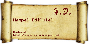 Hampel Dániel névjegykártya